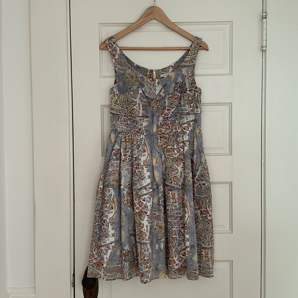 Carven dress- unique vintage French print